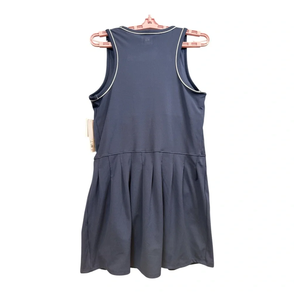 Yogalicious Women's‎ Nudetech Set Navy Blue Sleeveless  Athletic Sports Dress L